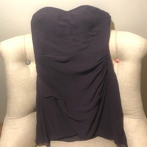 Short plum formal dress